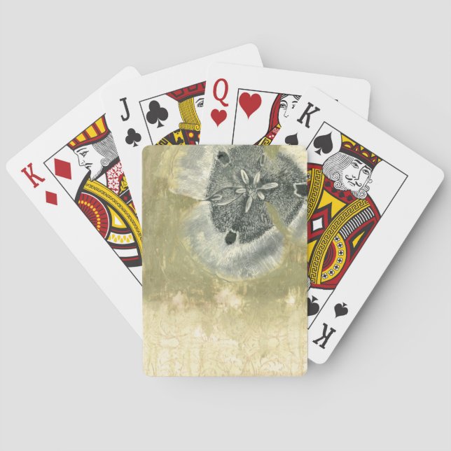 Flowerhead Abstract with Glazed Texture Playing Cards (Back)