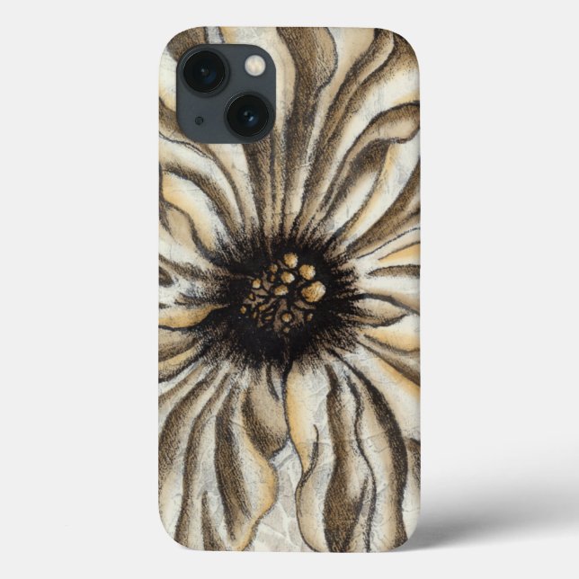Flowerhead Fresco on Tan Background Case-Mate iPhone Case (Back)