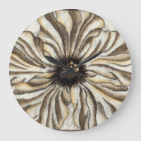 Flowerhead Fresco on Tan Background