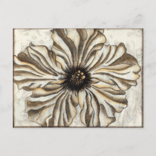 Flowerhead Fresco on Tan Background Postcard