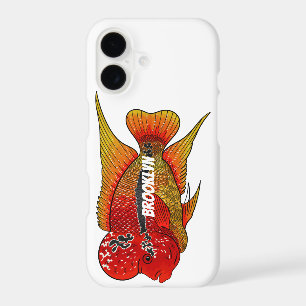 Flowerhorn cichlid fish cartoon illustration