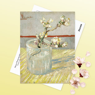 Flowering Almond Glass Vincent van Gogh Postcard