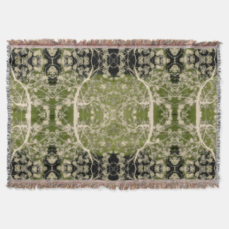 Flowering Branches Pattern Throw Blanket