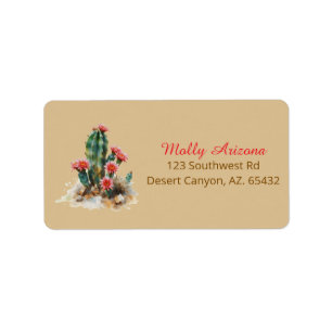 Flowering Cactus Address Label