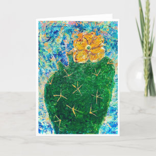 Flowering Cactus Blank Card <Blank Inside>