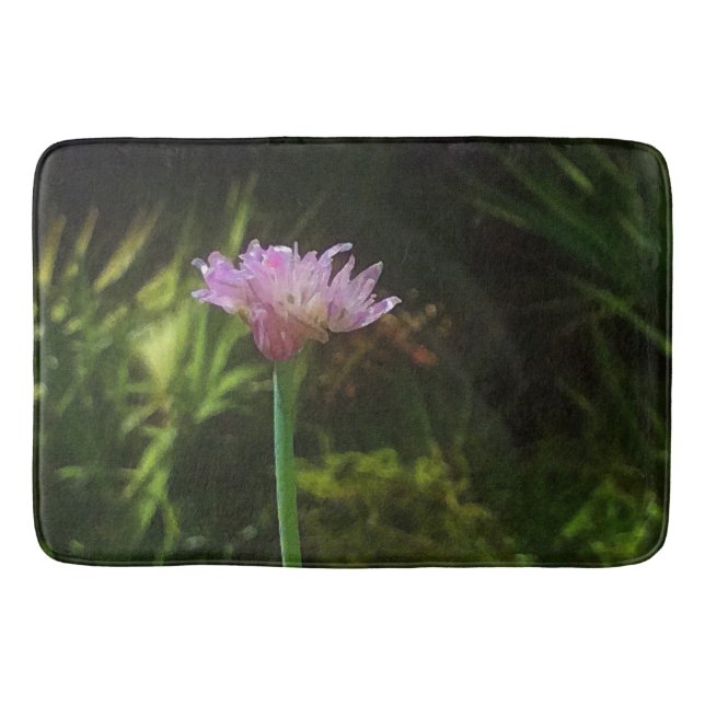 Flowering Chives and Palmetto Bath Mat (Front)