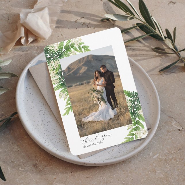 Flowering Ferns Photo Thank You Wedding (Creator Uploaded)