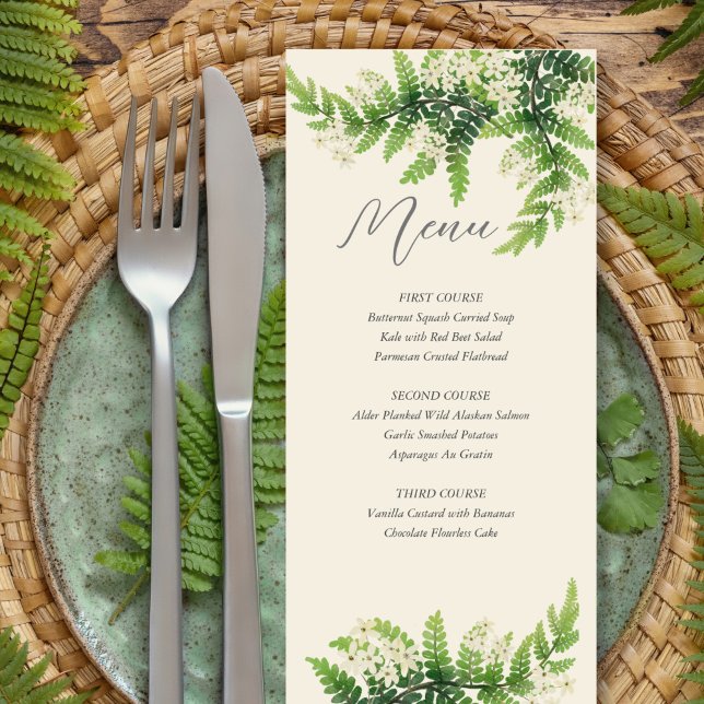 Flowering Ferns Wedding Menu (Creator Uploaded)