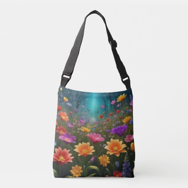 Flowering Field  Crossbody Bag (Front)