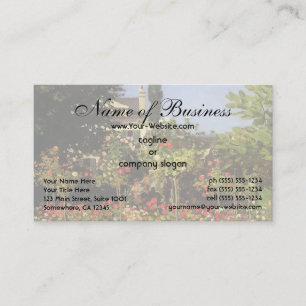 Flowering Garden at Sainte-Adresse by Claude Monet Business Card