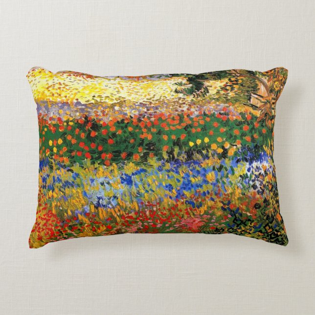 Flowering Garden by Van Gogh, Decorative Cushion (Front)