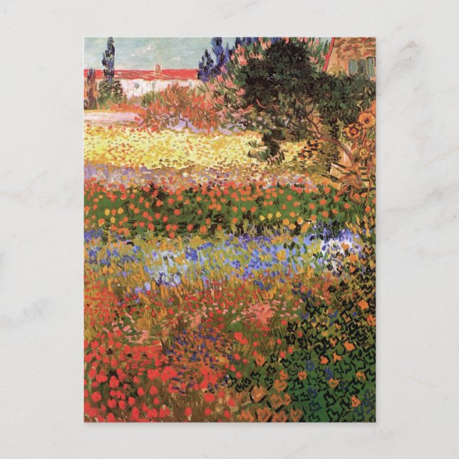Flowering Garden by Vincent van Gogh Postcard (Front)