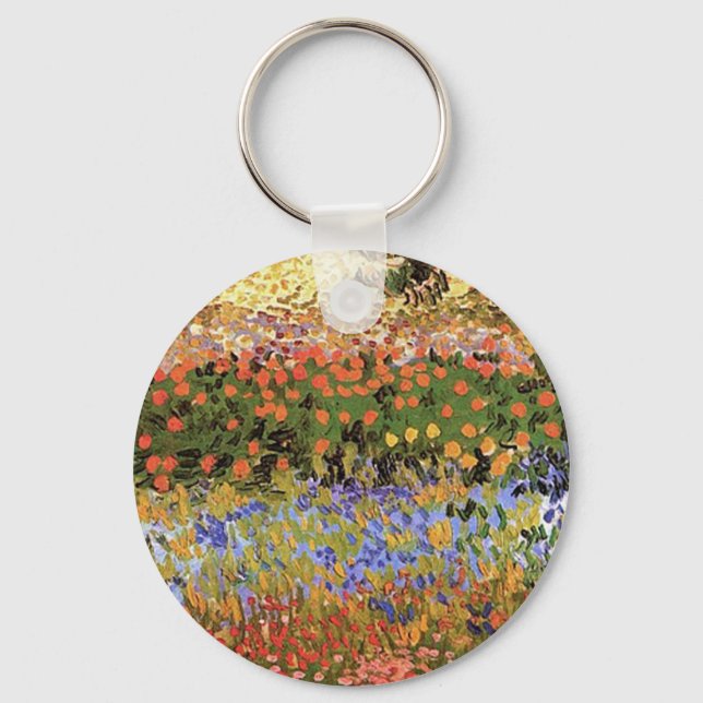 Flowering Garden,Vincent van Gogh. Key Ring (Front)