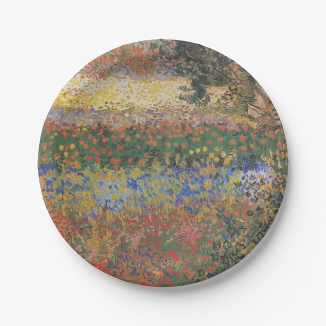 Flowering Garden - Vincent van Gogh Paper Plate (Front)