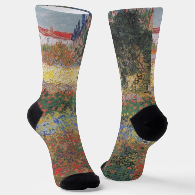 Flowering Garden - Vincent van Gogh Socks (Angled)