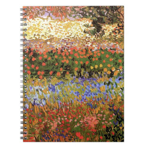 Flowering Garden,Vincent van Gogh. Spiral Notebook