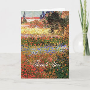 Flowering Garden, Vincent Van Gogh. Thank you Card