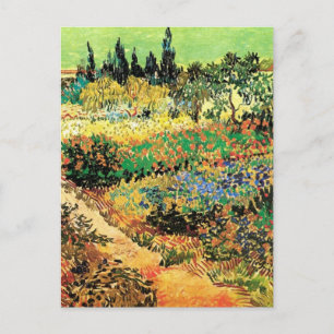 Flowering Garden with Path by Vincent van Gogh Postcard
