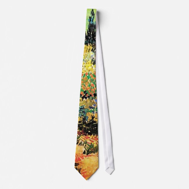 Flowering Garden with Path, Vincent van Gogh Tie (Front)