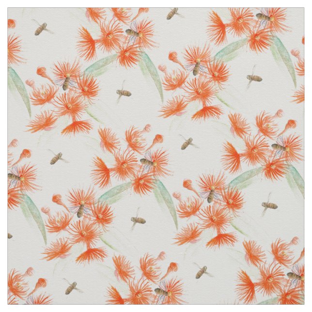 Flowering gum watercolor fabric (Swatch)