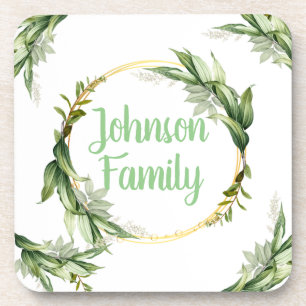 Flowering Olive Tree Branches  Coaster