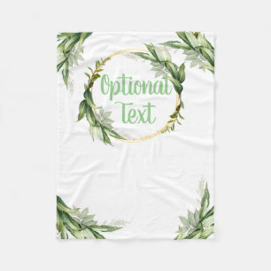 Flowering Olive Tree Branches Fleece Blanket