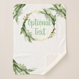 Flowering Olive Tree Branches Sherpa Blanket