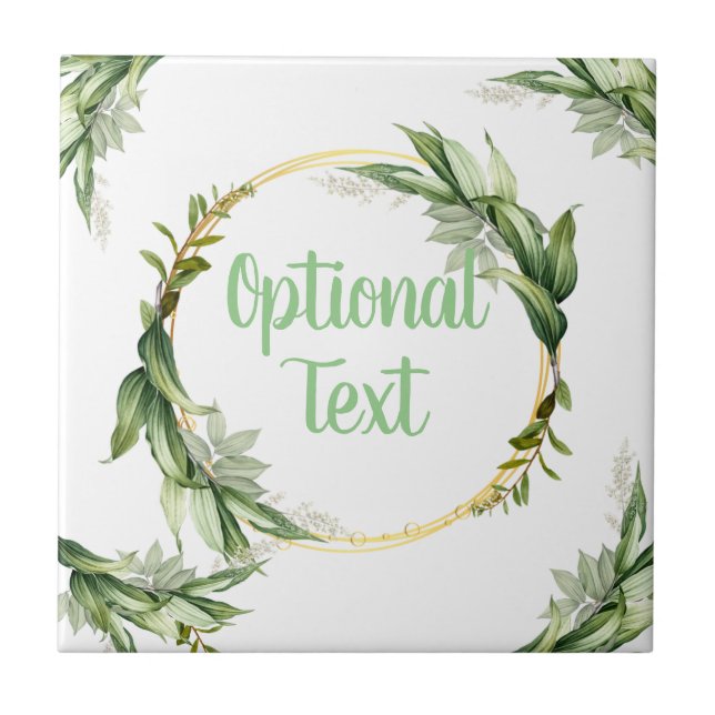 Flowering Olive Tree Branches  Tile (Front)