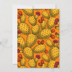 Flowering opuntia in yellow