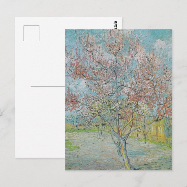 Flowering Peach Tree Postcard (Front/Back)