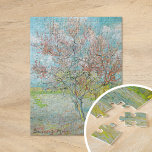 Flowering Peach Tree | Vincent van Gogh Jigsaw Puzzle<br><div class="desc">Flowering Peach Tree (1888) by Dutch post-impressionist artist Vincent van Gogh. Original artwork is an oil on canvas depicting a beautiful landscape of blossoming pink trees.

Use the design tools to add custom text or personalise the image.</div>