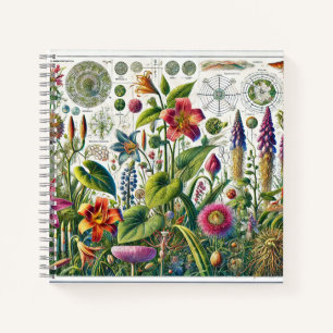 Flowering Plants & Cellular Diagrams Design Notebook