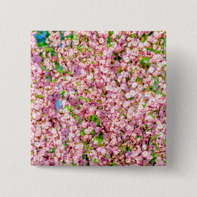 Flowering Plum 15 Cm Square Badge (Front)
