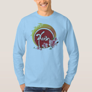 Flowering Plum Branches Peach Blossom And Spring  T-Shirt