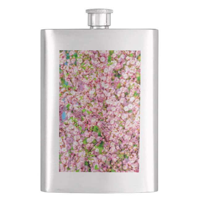 Flowering Plum Hip Flask (Front)