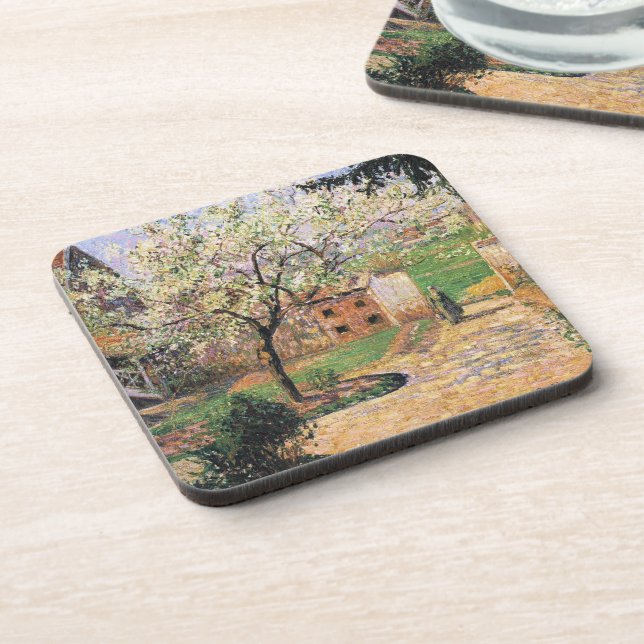 Flowering Plum Tree, Eragny Camille Pissarro   Coaster (Left Side)