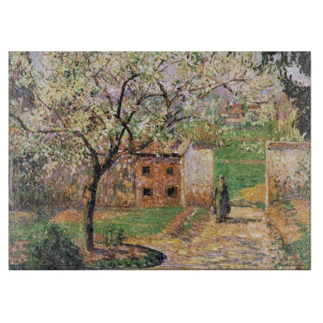 Flowering Plum Tree, Eragny Camille Pissarro   Cutting Board (Front)