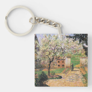 Flowering Plum Tree, Eragny Camille Pissarro   Key Ring