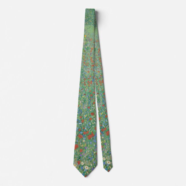 Flowering Poppies - Gustav Klimt Tie (Front)