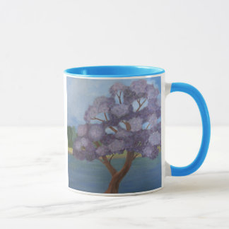 flowering purple mug