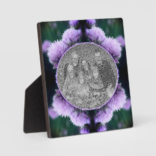 Flowering Purple Scallion Add Your Photo Plaque