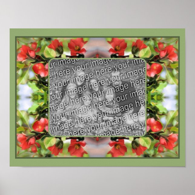 Flowering Quince Blossoms Create Your Own Photo Poster (Front)