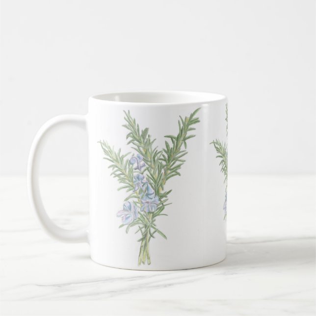 Flowering Rosemary Coffee Mug (Left)