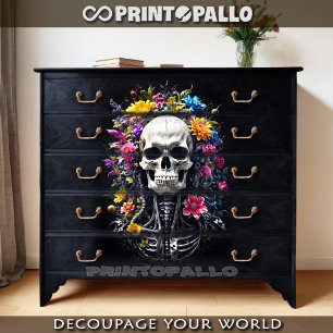 Flowering skull - Halloween blossom Tissue Paper