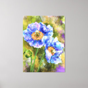 Flowering Spring Flowers Abstract Art Painting Canvas Print