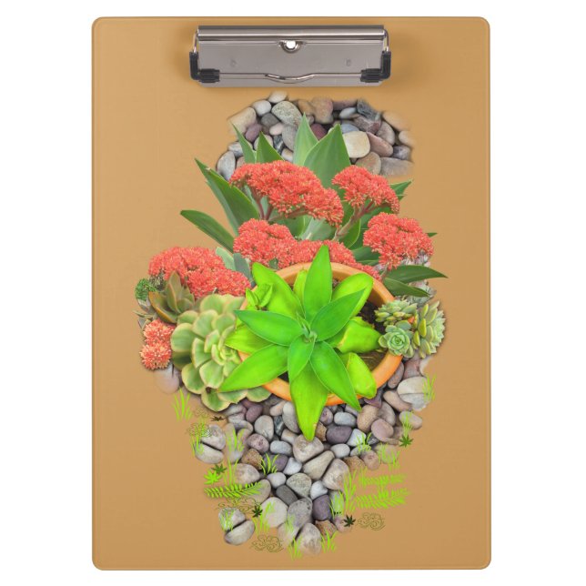 Flowering succulents clipboard (Front)