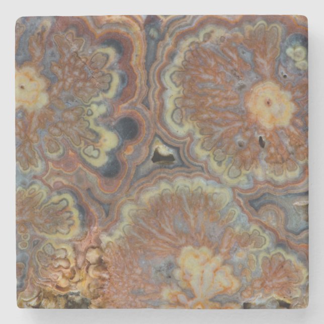 Flowering Tube Onyx Stone Coaster (Front)