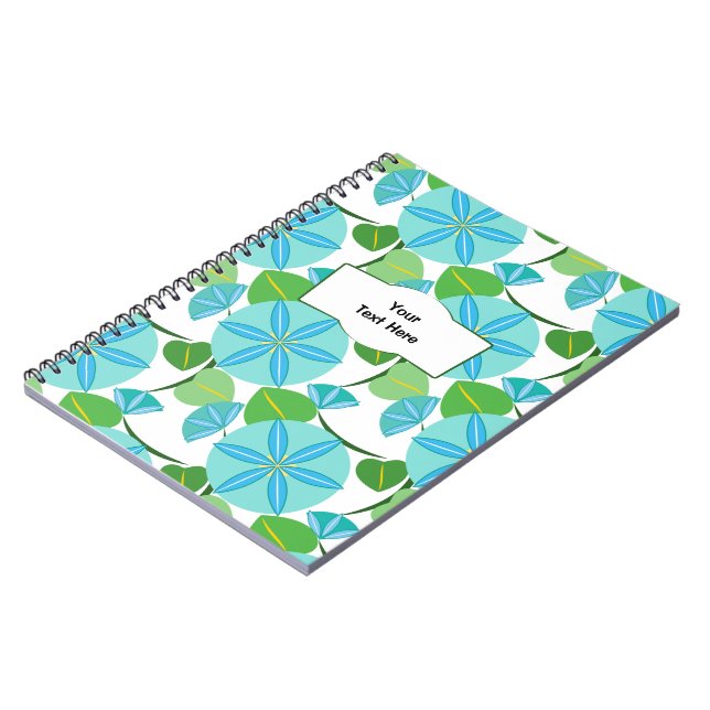 Flowering Vine Abstract Retro Spiral Notebook (Left Side)