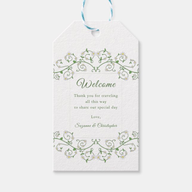 Flowering Vine Heart Gift Tag (Front)