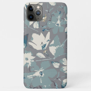 Flowering Vines Grey Blue Cream Floral Print Case-Mate iPhone Case